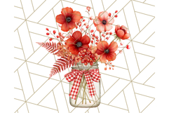 Fall Mason Jar Flowers PNG Clipart Product Image 5