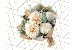 Whimsy Winter Florals Clipart PNG, Christmas Png Clipart Product Image 5