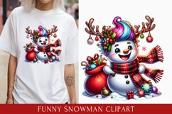 Christmas snowman clipart, snowman sublimation bundle Product Image 3