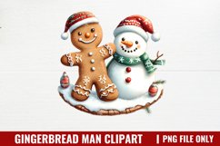 Gingerbread Man Clipart PNG Product Image 1