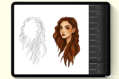 Procreate Hairstyle Stamps | Procreate Brush | Face Product Image 8