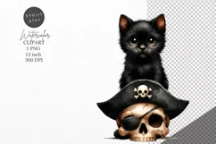 Halloween clipart, Black cat clipart, Kids Halloween Product Image 1