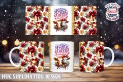 Christmas Mug Wrap Sublimation Festive cheer quote Product Image 1