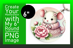 Glamorous Round Design for Sublimation , Cute Animals Product Image 1