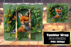 3D Animal Wall Hole Tumbler Wrap - Adorable Design Product Image 1