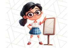 Teacher at Work Clipart, Teaching PNG, School Graphics Product Image 17
