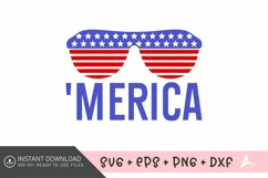 'Merica SVG Design,Patriotic 4th of July SVG,Liberty SVG Product Image 1