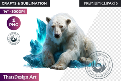 Watercolor Polar Bear Arctic Wildlife animal Illustration Product Image 1