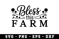 Bless This Farm Svg |Farming SVG Cut files | Cricut Product Image 1