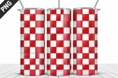 Red Plaid Tumbler Design | Valentine's Day Tumbler Wrap Product Image 2