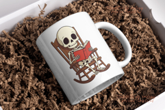 Skeleton Reading a Book PNG Sticker Sublimation Product Image 4