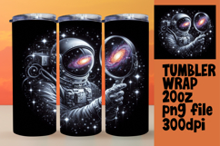 20oz Tumbler Design for Sublimation , Astronaut Product Image 1
