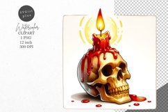 Halloween clipart, Skull clipart, Halloween skull clipart Product Image 1