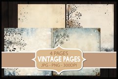 4 Vintage Floral Digital Papers I Junk Journal Pages Product Image 1