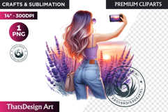 Lavender Clipart PNG, French Country Botanical sublimation Product Image 1