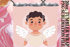 Lively Sublimation 20oz tumbler wrap, Cupid Product Image 1