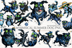 Whimsical Summer Dog Png Clipart Product Image 1