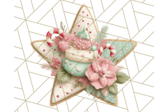 Pastel Christmas Clipart, Mint and Blush Holiday PNG Product Image 5
