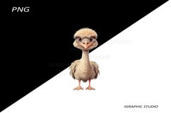Pastel Bird Clipart, Bird Clipart, Ostrich clipart Product Image 1