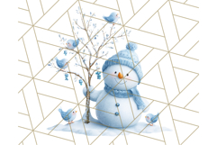 Pastel Snowman Clipart PNG, Cute Soft Winter Graphics Product Image 5