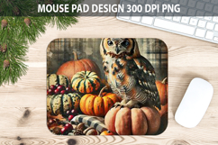 Owl Mouse pad Sublimation - Thanksgiving PNG Design Product Image 1