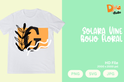 Solara Vine Boho Floral Monogram Product Image 1