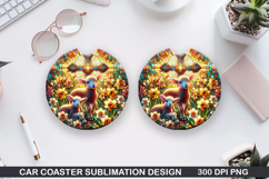 Sheep Car coaster sublimation, Easter Coaster PNG Design Product Image 1