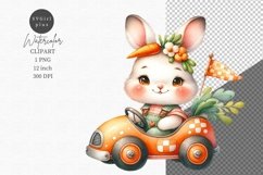 Nursery clipart, Bunny clipart, Racing baby Product Image 1