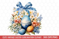 Cute Vintage Easter Sublimation Clipart Product Image 1