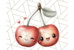 Fruit Doodles Clipart, Cute Cartoon Fruit PNG, Kawaii Food Product Image 5