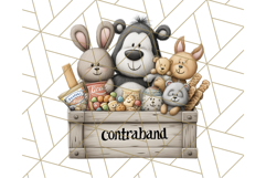 Cute Animals in Jail Clipart PNG, Funny Prisoner Critters Product Image 5
