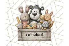 Cute Animals in Jail Clipart PNG, Funny Prisoner Critters Product Image 5