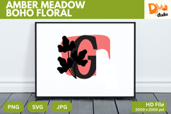 Amber Meadow Boho Floral Monogram Product Image 1