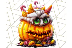 Spooky Cute Monster PNG Clipart, Adorable Halloween Monsters Product Image 5