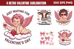 Retro Valentine Sublimation Bundle PNG Product Image 8