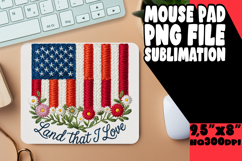 Whimsical Desk Mat Sublimation PNG, Patriotic Product Image 1