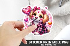 Valentine&#039;s Day Dog Sticker| Valentine&#039;s Day Sticker Product Image 1