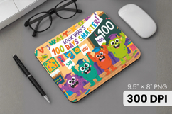 100 days of school Mouse Pad, Teacher PNG Sublimation Design Product Image 1
