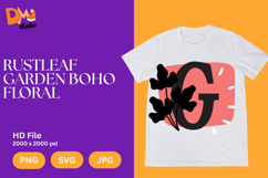 Rustleaf Garden Boho Floral Monogram Product Image 1