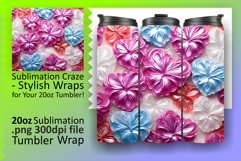 Enchanting Valentine&#039;s Magic: 3D Heart Tumbler Product Image 1