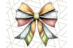Fall Bow Clipart, Autumn Hair Bows PNG, Fall Ribbon Png Product Image 5