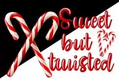 Sweet But Twisted, Christmas Candy Cane PNG Instant Download Product Image 4