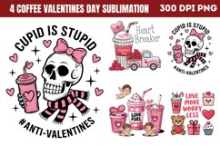 Coffee Valentines day Sublimation PNG Product Image 1