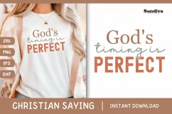 Christian Quotes SVG | God's Timing Is Perfect Product Image 1