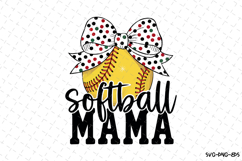 Softball Mama SVG Design | SVG Cut files Product Image 1