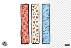 4th of July Brushstrokes Clipart Product Image 1