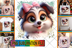 Unique Tote Bag Art Magic PNG, 3D Dog Product Image 1