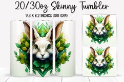 St. Patrick&#039;s Day Bunny - Tumbler Sublimation Design Product Image 1