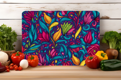 Watercolor Colorful Floral Cutting Board | Cutting Board png Product Image 3