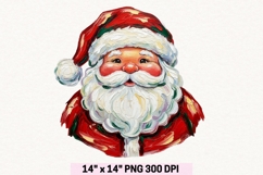 Santa Claus sublimation Png, Vintage Christmas Santa Png. Product Image 1